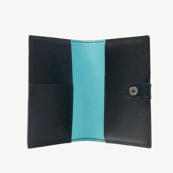 Tiffany & Co. Black Grained-Leather Snap-Closure Passport Cover - Picture 7 of 8